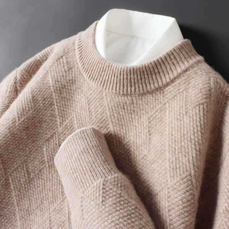 Giovanni Jacquard Cashmere Sweater