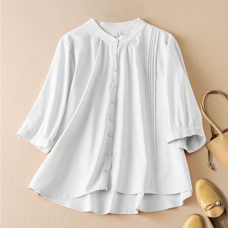 Chamomile Cotton-Linen Blouse
