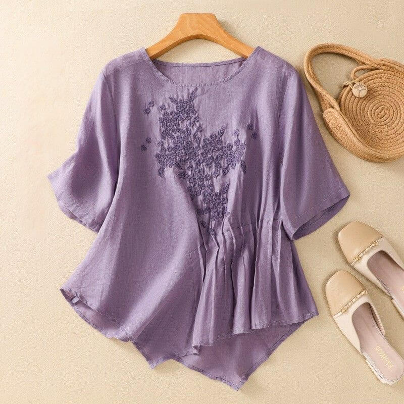 Elira Cotton-Linen Blouse