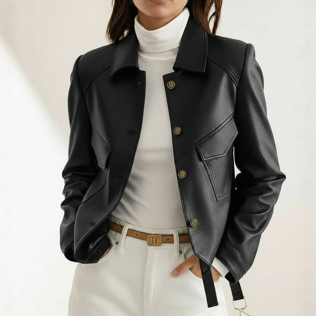 Gianna Classic Leather Jacket