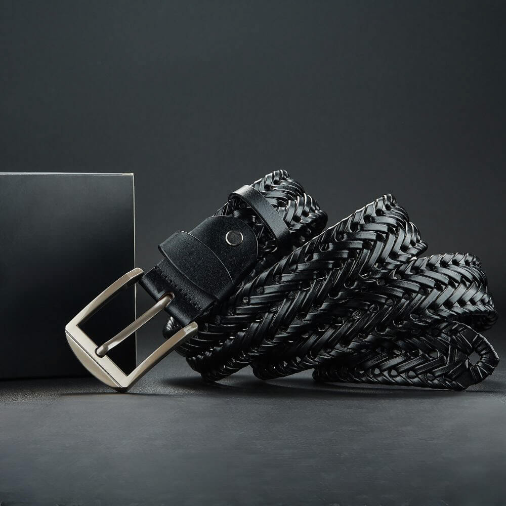 Braided Genuine Leather Belt