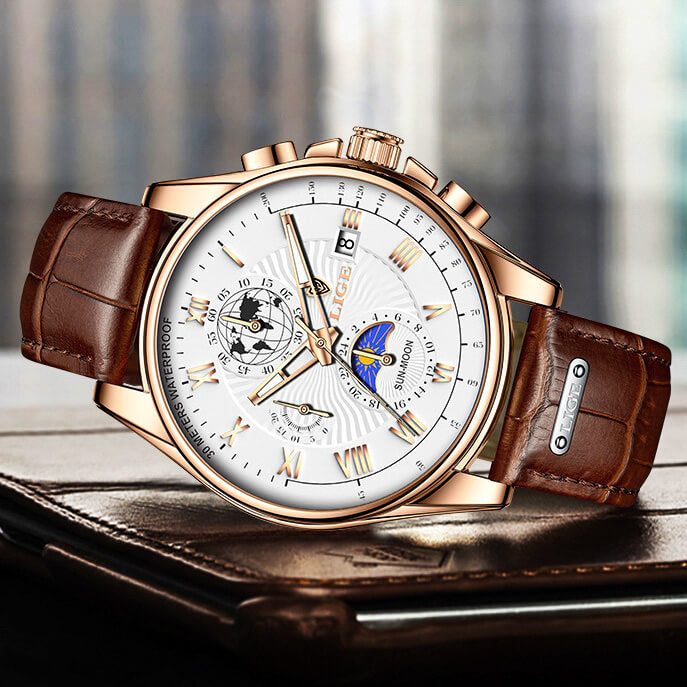 Lige Vintage Chronograph Watch