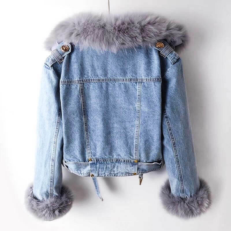 Isadora Denim Fur Jacket