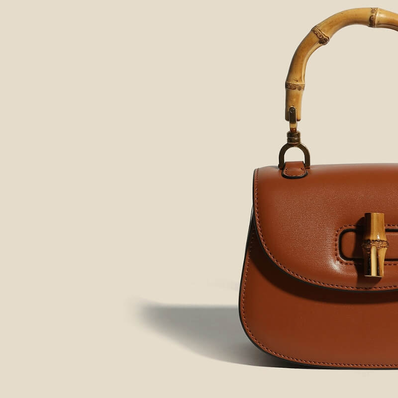 Valentina Leather Bamboo Handbag