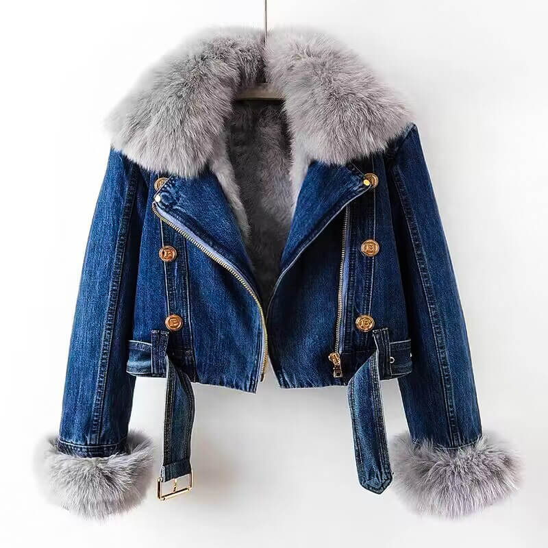 Isadora Denim Fur Jacket