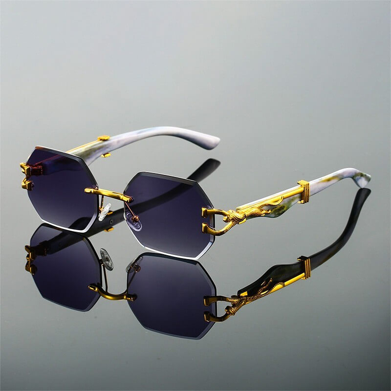 Leopard Frameless Retro Shades