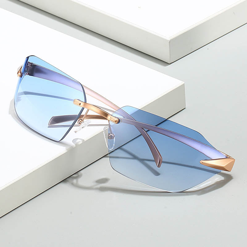 Golden Rimless Shades