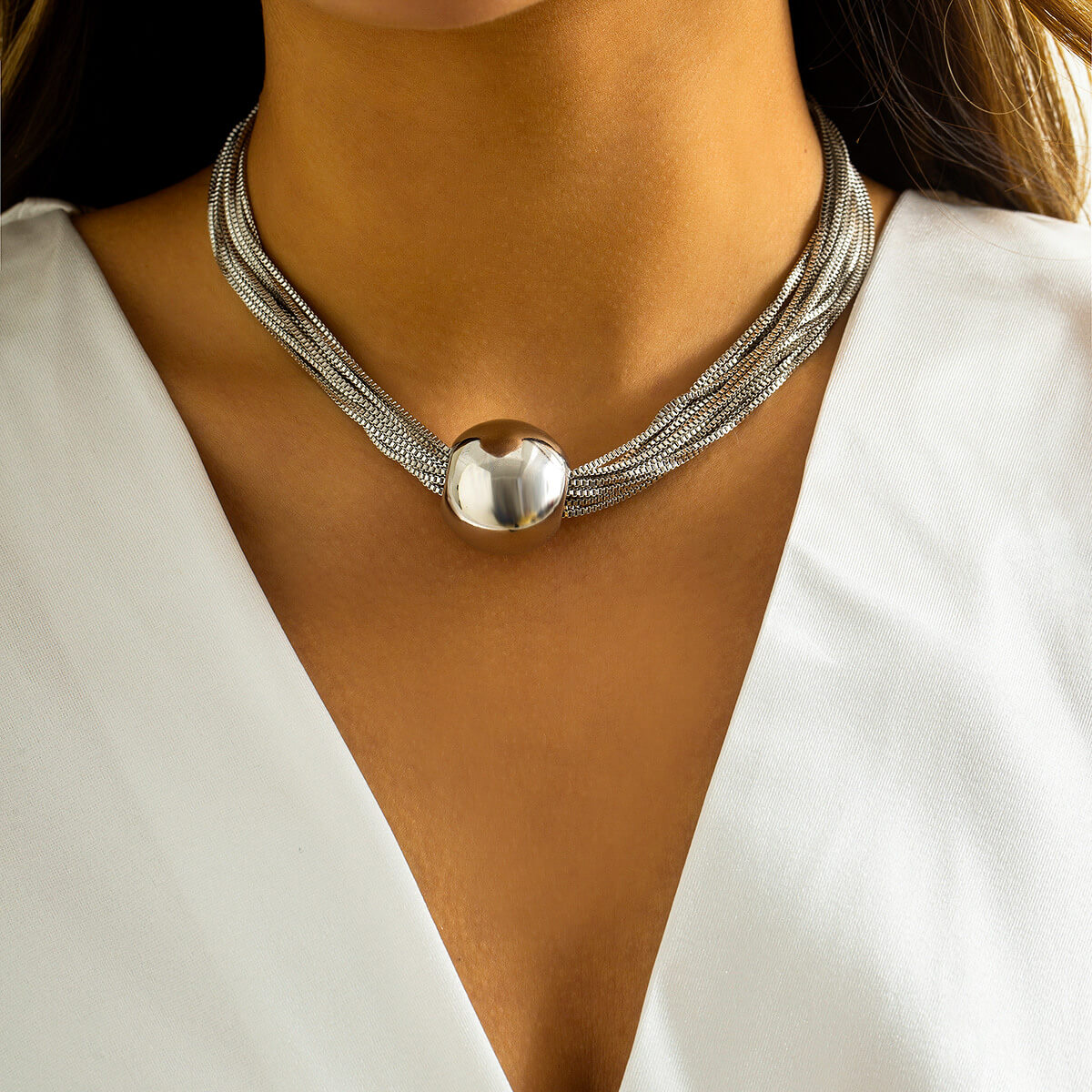Aria Elegant Sphere Necklace