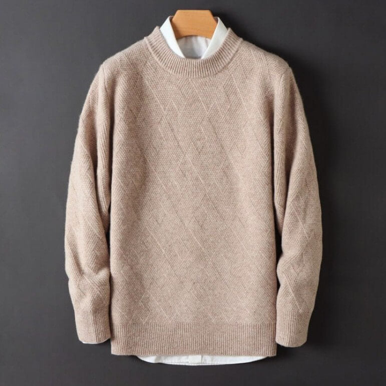 Giovanni Jacquard Cashmere Sweater