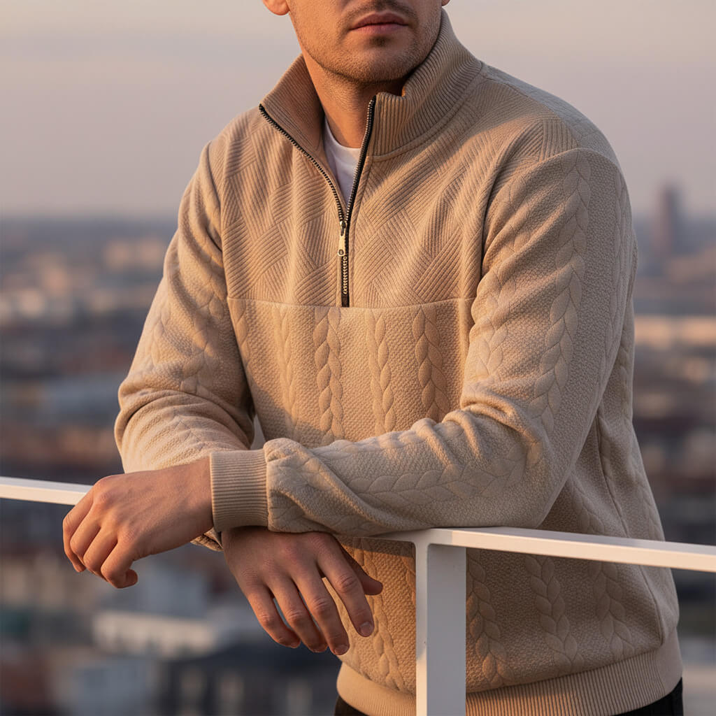 Brooks Jacquard Knit Sweater