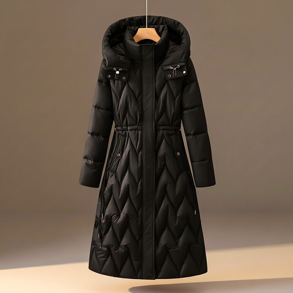 Chloe Quilted Hooded Coat