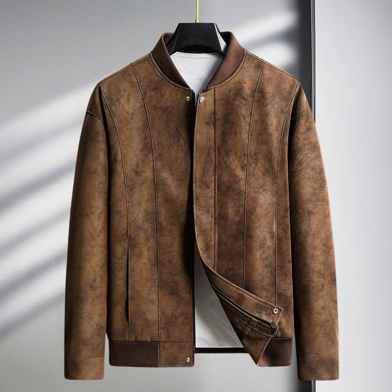 Maverick Suede Bomber Jacket