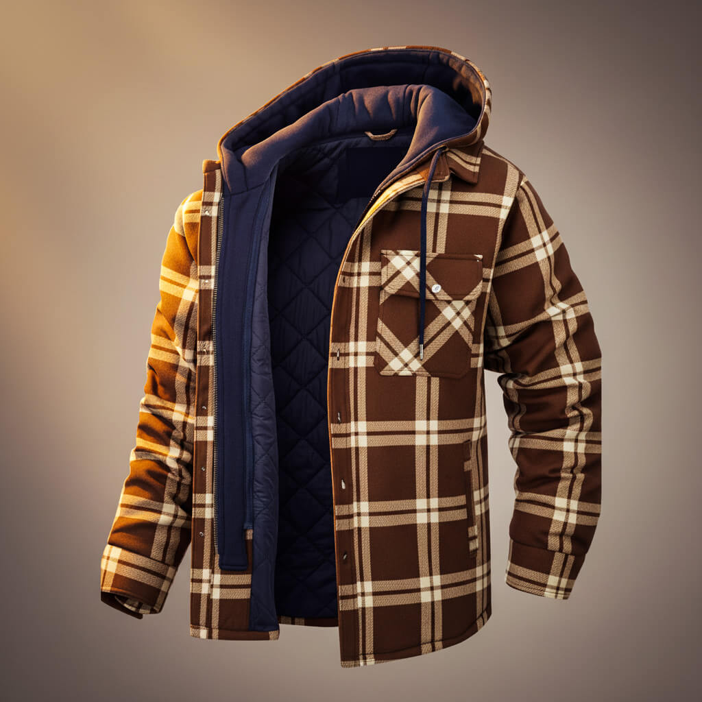 Sawyer Hooded Plaid Jacket