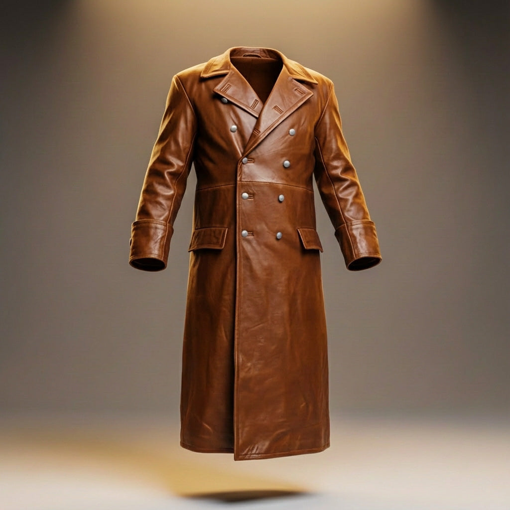 Otto Legacy Leather Overcoat