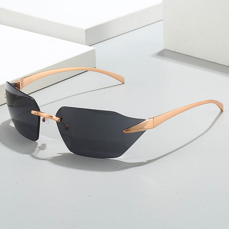 Golden Rimless Shades