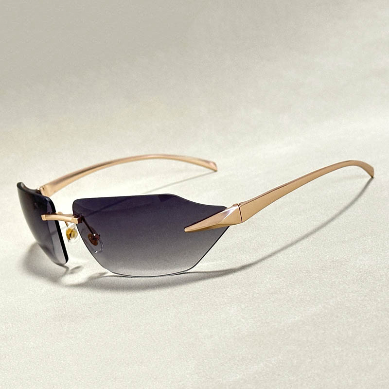 Golden Rimless Shades
