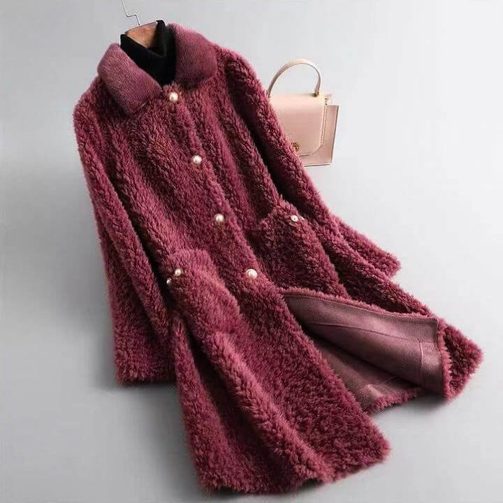 Victoria Couture Shearling Coat