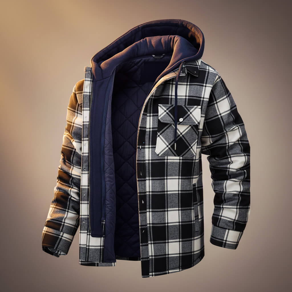 Sawyer Hooded Plaid Jacket