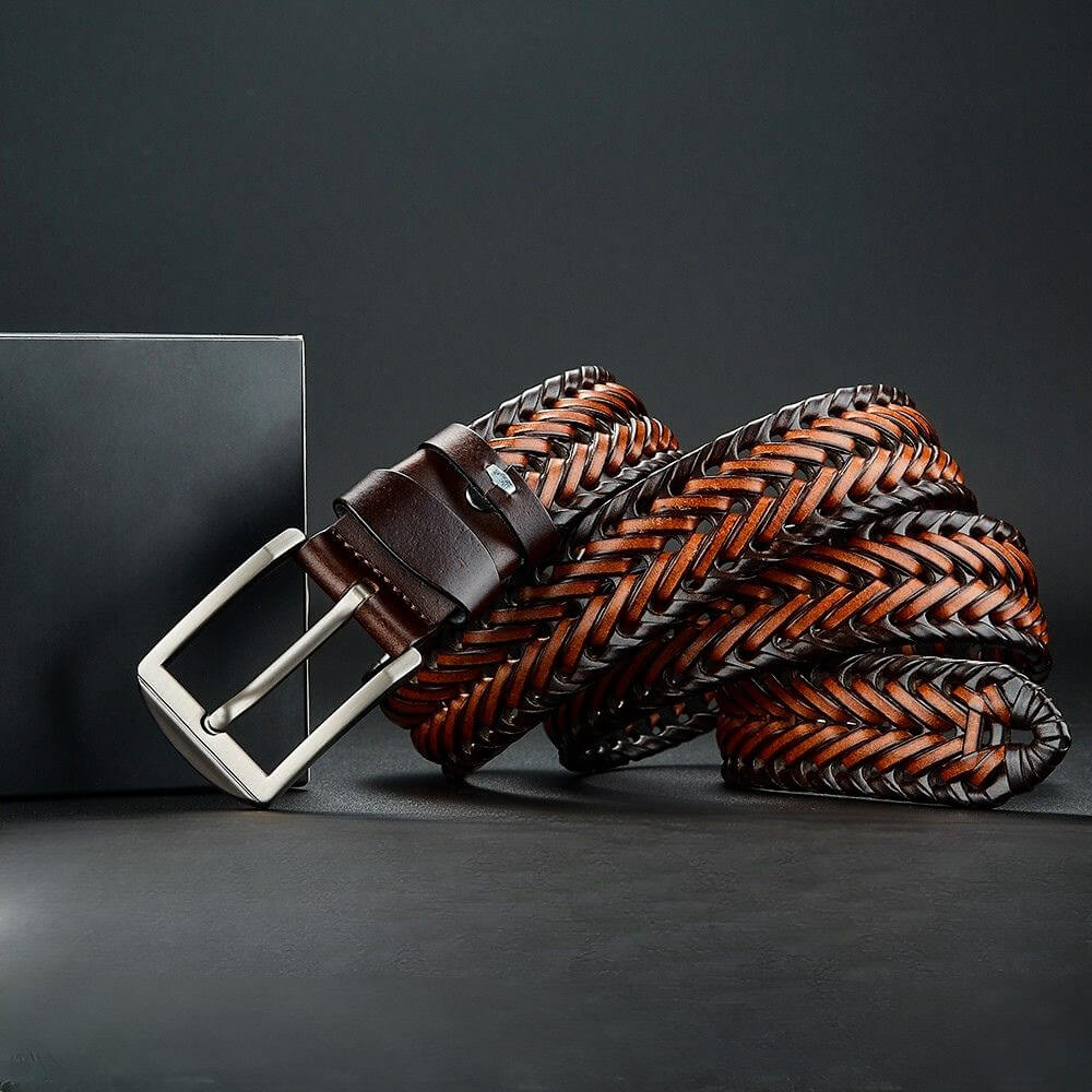 Braided Genuine Leather Belt