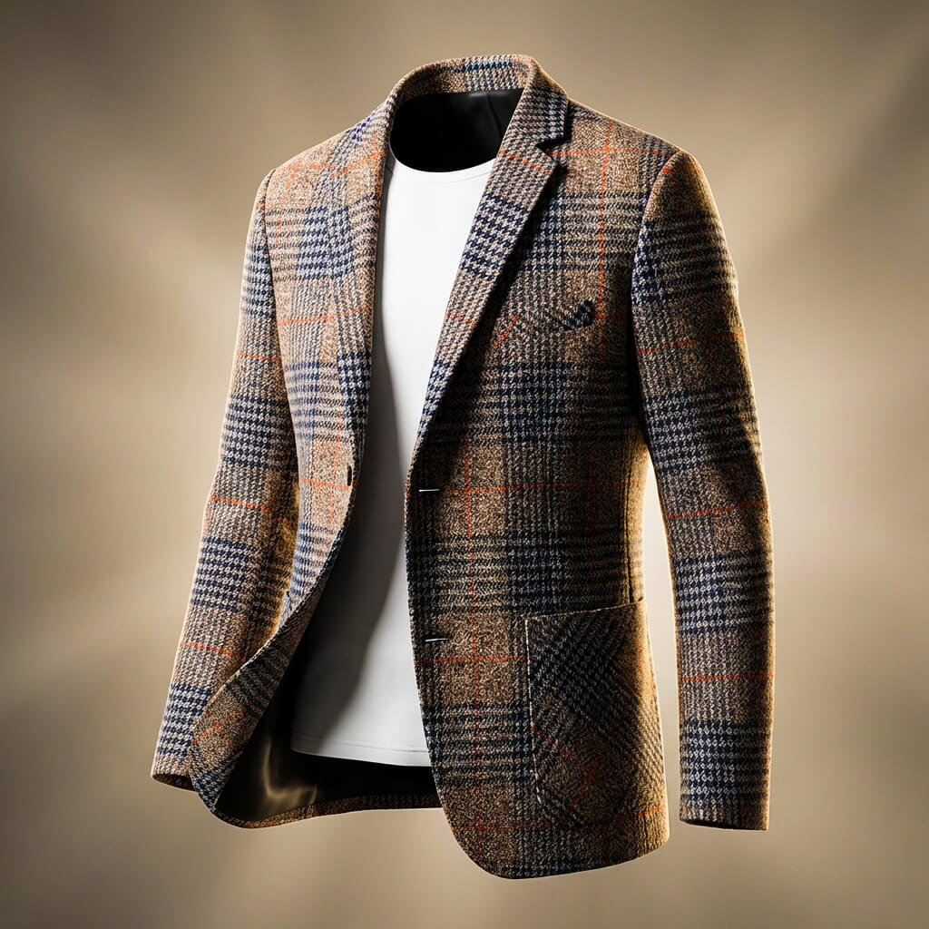 Charles Houndstooth Wool Blazer