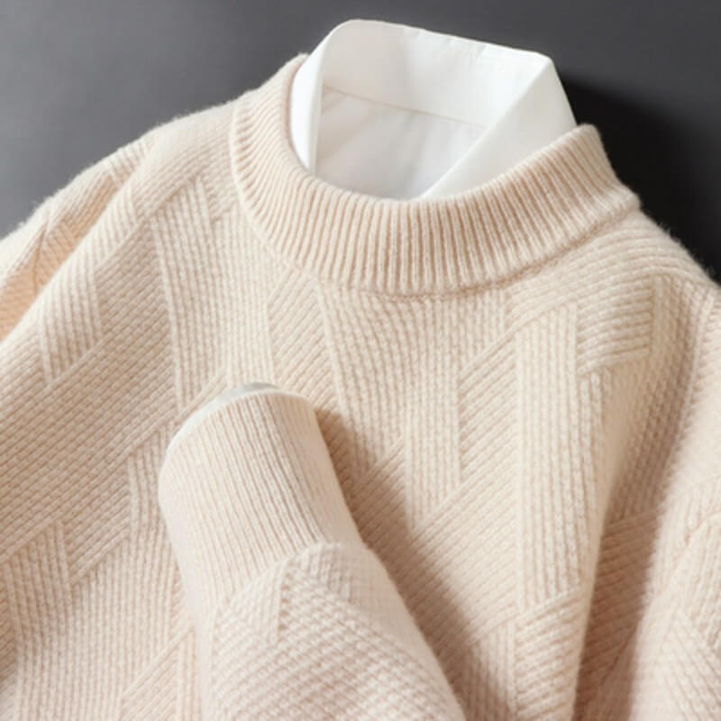 Giovanni Jacquard Cashmere Sweater