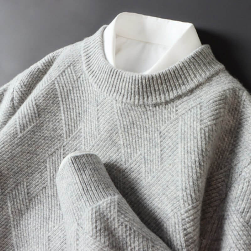 Giovanni Jacquard Cashmere Sweater