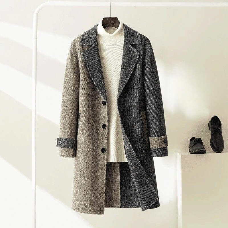 Franklin Two-Tone Wool Coat