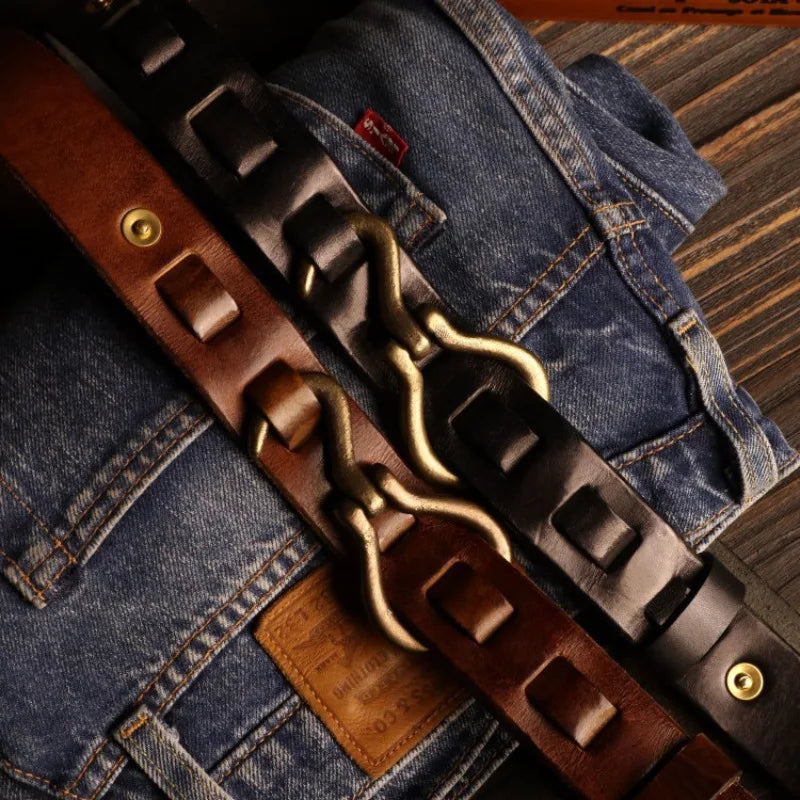 Cowhide Hook Belt