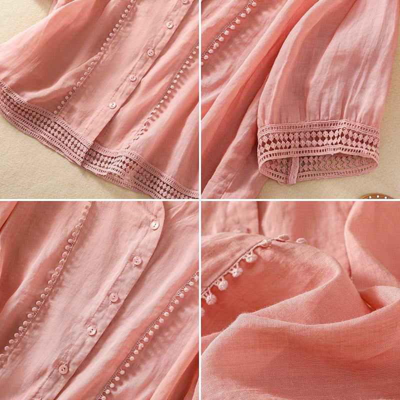 Lucia Cotton-Linen Blouse