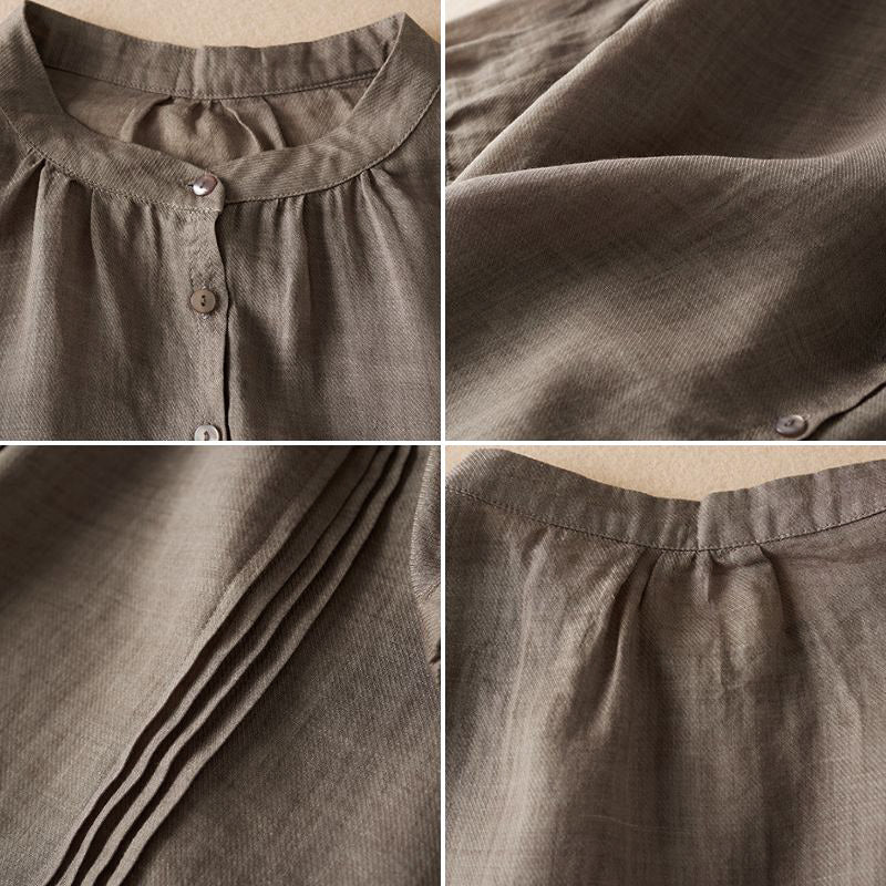 Chamomile Cotton-Linen Blouse