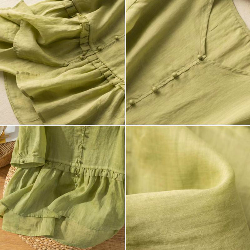 Natalie Cotton-Linen Blouse