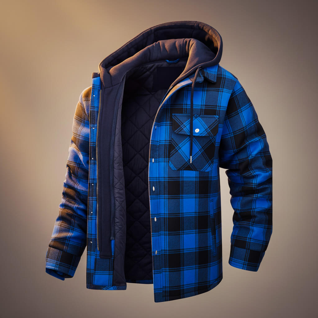 Sawyer Hooded Plaid Jacket