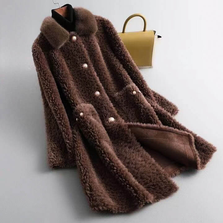 Victoria Couture Shearling Coat