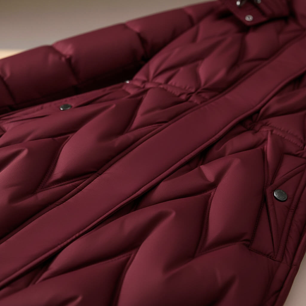 Chloe Quilted Hooded Coat