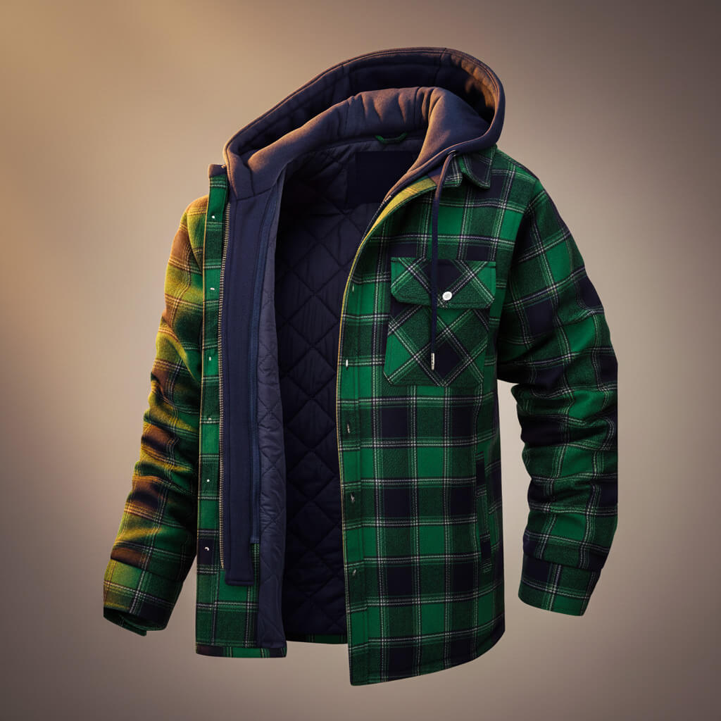 Sawyer Hooded Plaid Jacket