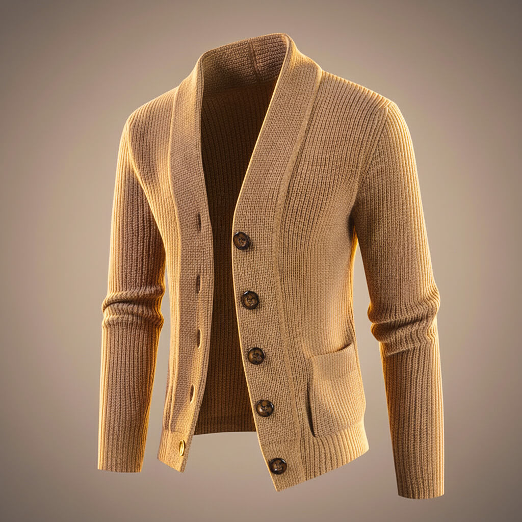 Andrew Virgin Wool Knit Cardigan