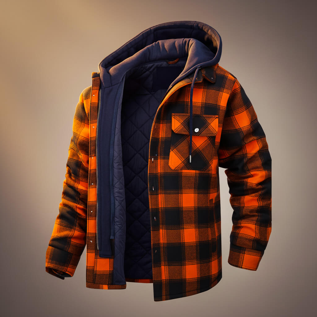 Sawyer Hooded Plaid Jacket